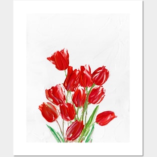 Red Tulips Posters and Art